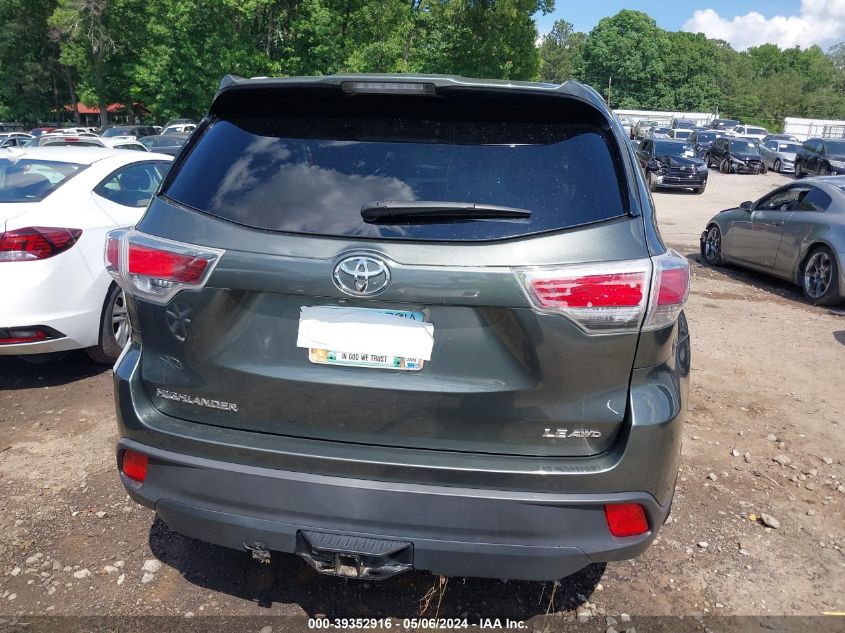 2014 Toyota Highlander Le Plus V6/Le V6 VIN: 5TDBKRFH5ES022858 Lot: 39352916