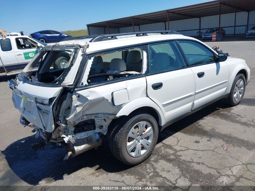 2009 Subaru Outback 2.5I VIN: 4S4BP60C496322194 Lot: 39353110