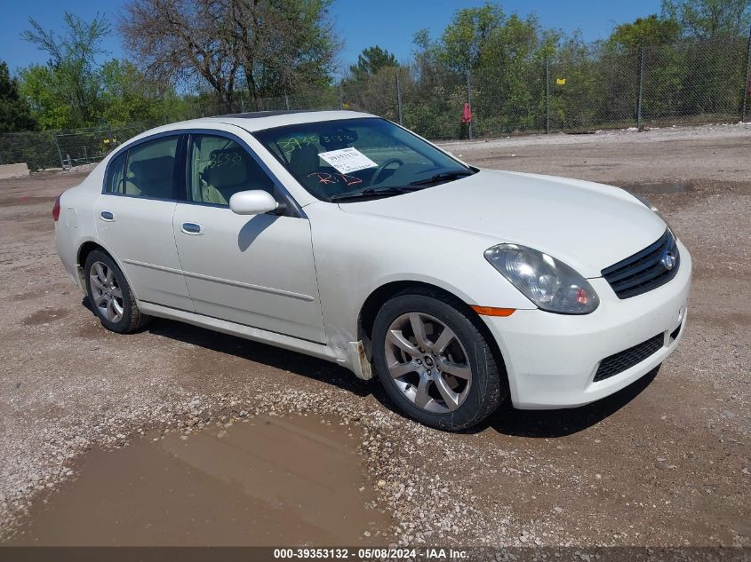 2006 Infiniti G35X VIN: JNKCV51F26M606270 Lot: 39353132