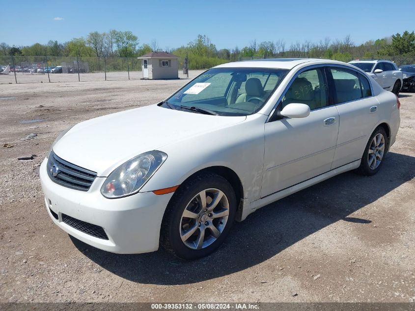 2006 Infiniti G35X VIN: JNKCV51F26M606270 Lot: 39353132