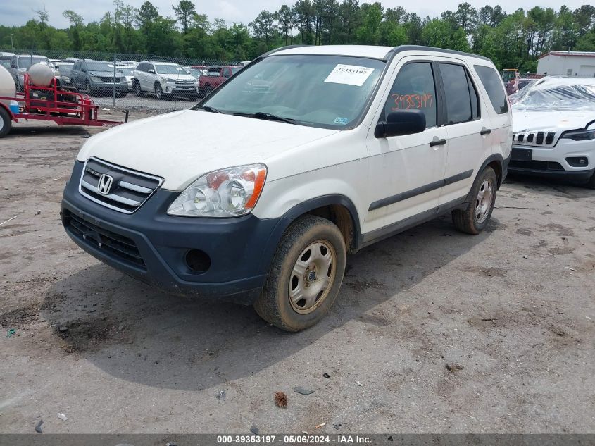 2006 Honda Cr-V Lx VIN: SHSRD78586U422668 Lot: 39353197