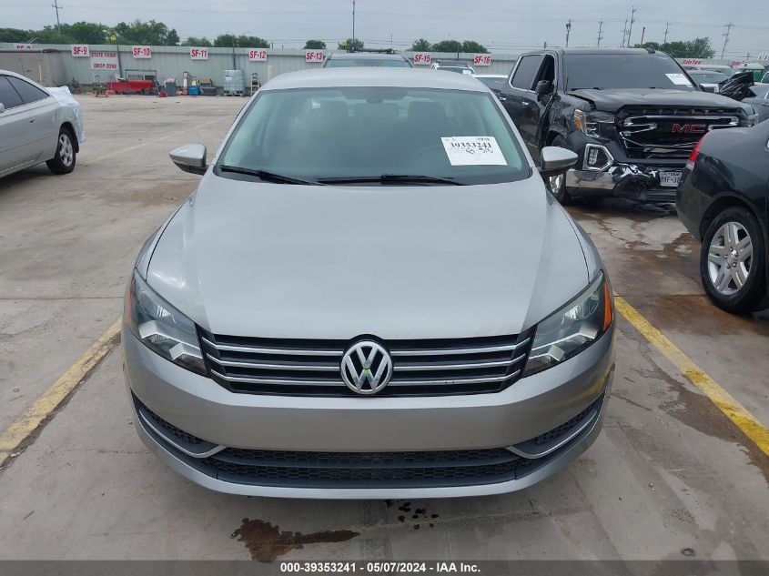 2012 Volkswagen Passat 2.5L S VIN: 1VWAP7A32CC007453 Lot: 39353241