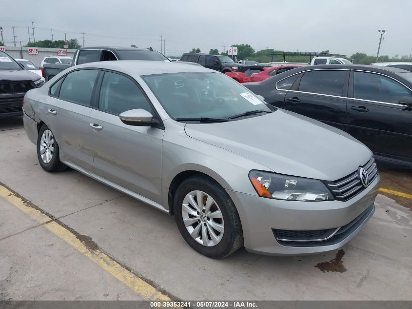 2012 Volkswagen Passat 2.5L S VIN: 1VWAP7A32CC007453 Lot: 39353241