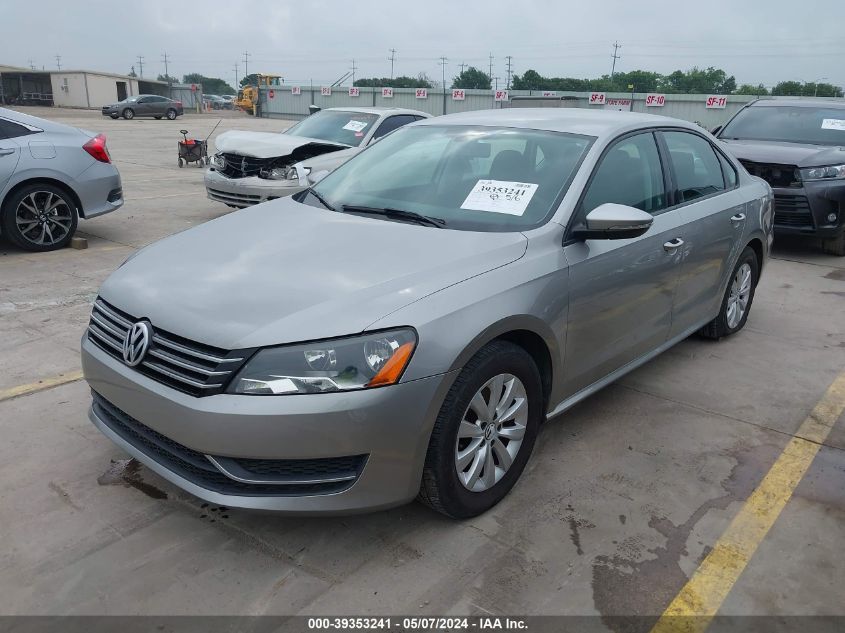 2012 Volkswagen Passat 2.5L S VIN: 1VWAP7A32CC007453 Lot: 39353241