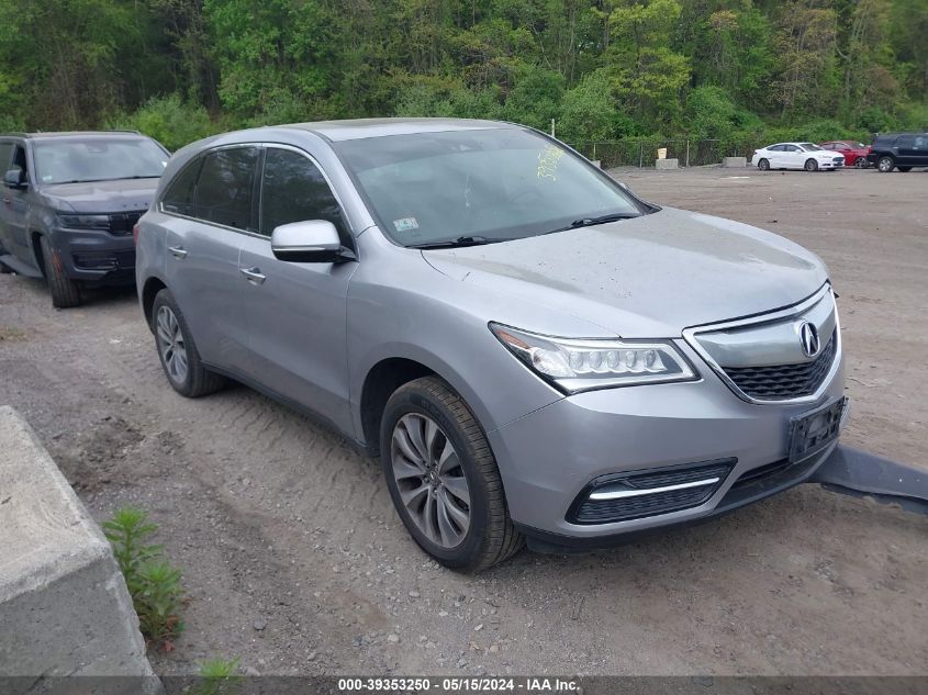 2016 Acura Mdx Technology Acurawatch Plus Packages/Technology Package VIN: 5FRYD3H47GB002242 Lot: 39353250