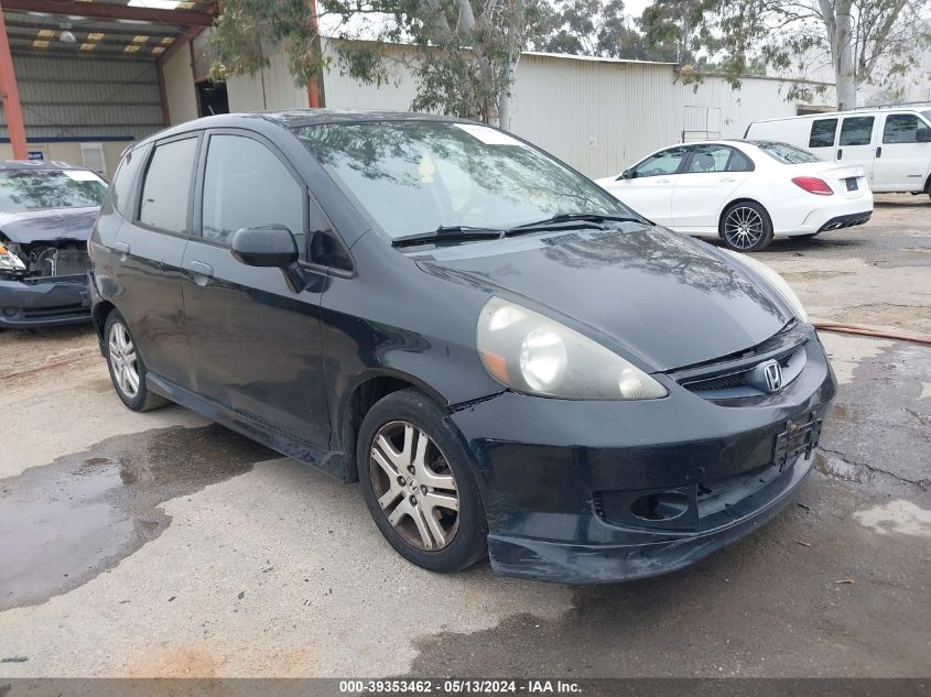 2007 Honda Fit Sport VIN: JHMGD386X7S047983 Lot: 39353462