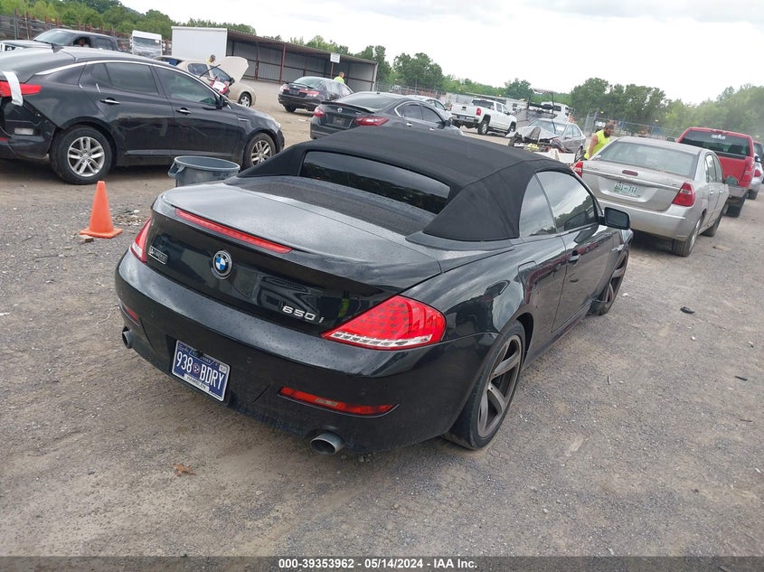 2008 BMW 650I VIN: WBAEB53518CX62362 Lot: 39353962