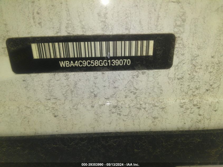 2016 BMW 428I GRAN COUPE XDRIVE WBA4C9C58GG139070