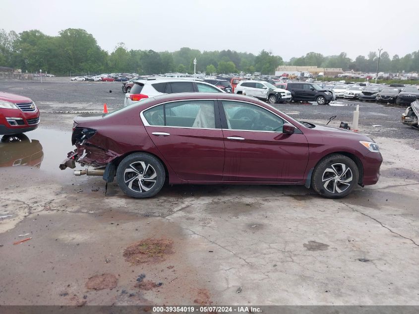 2017 Honda Accord Lx VIN: 1HGCR2F36HA122353 Lot: 39354019