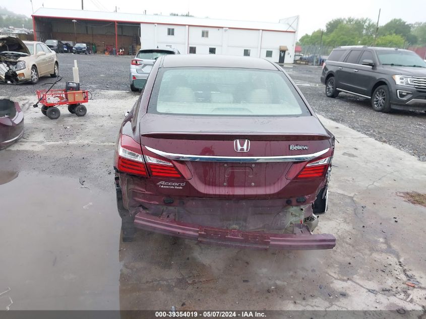 2017 Honda Accord Lx VIN: 1HGCR2F36HA122353 Lot: 39354019