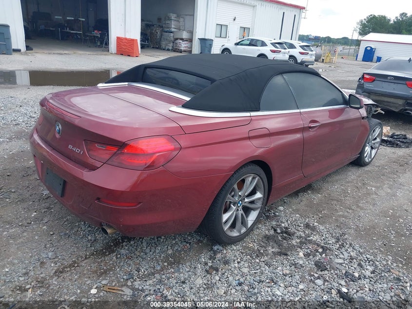 2012 BMW 640I VIN: WBALW7C59CC618493 Lot: 39354045
