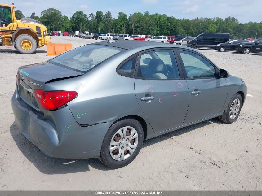 2010 Hyundai Elantra Blue VIN: KMHDU4ADXAU955795 Lot: 39354296