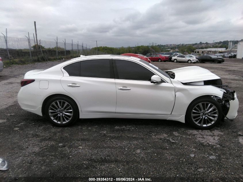 2021 Infiniti Q50 Luxe Awd VIN: JN1EV7BR0MM752049 Lot: 39354312