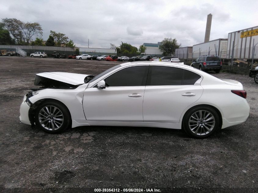 2021 Infiniti Q50 Luxe Awd VIN: JN1EV7BR0MM752049 Lot: 39354312