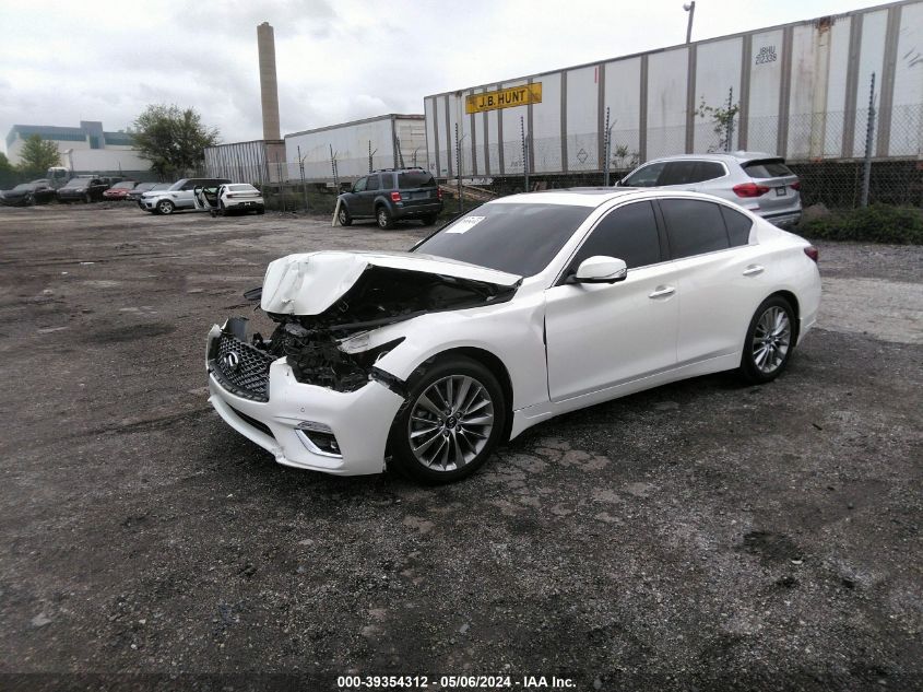 2021 Infiniti Q50 Luxe Awd VIN: JN1EV7BR0MM752049 Lot: 39354312