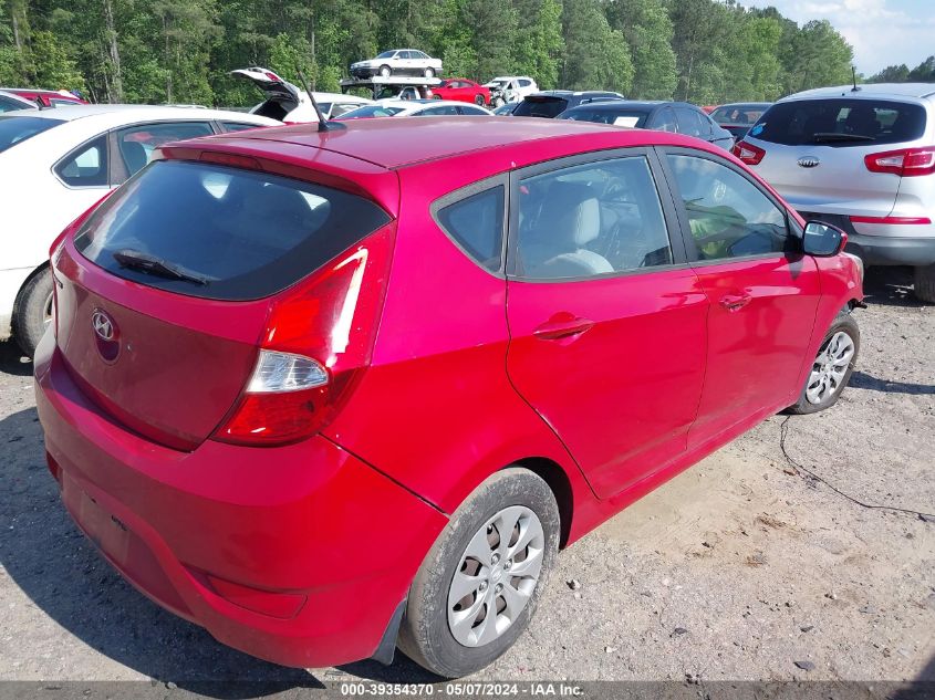 2015 Hyundai Accent Gs VIN: KMHCT5AE7FU216369 Lot: 39354370