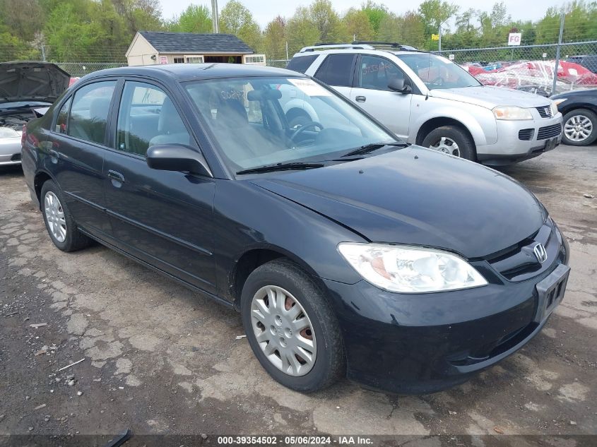 2004 Honda Civic Lx VIN: 2HGES16574H615589 Lot: 39354502