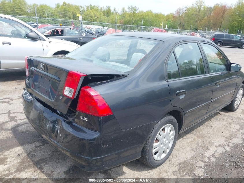 2004 Honda Civic Lx VIN: 2HGES16574H615589 Lot: 39354502