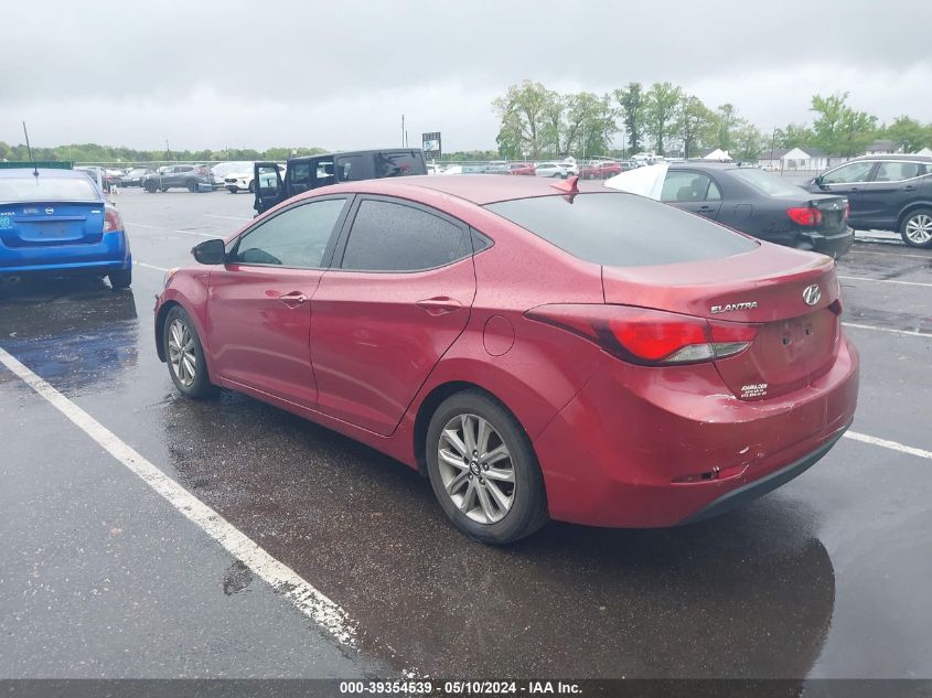 2016 Hyundai Elantra Se VIN: 5NPDH4AE4GH653813 Lot: 39354539