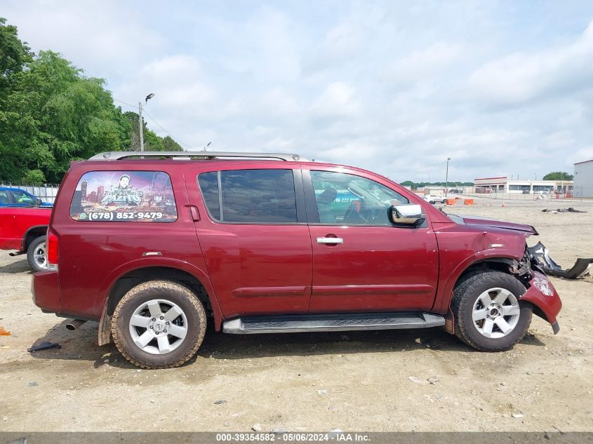 2010 Nissan Armada Se VIN: 5N1BA0ND8AN604929 Lot: 39354582