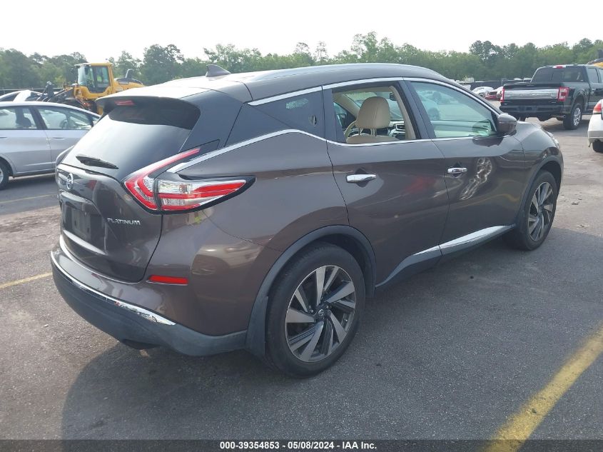 2016 Nissan Murano Platinum VIN: 5N1AZ2MG4GN150666 Lot: 39354853