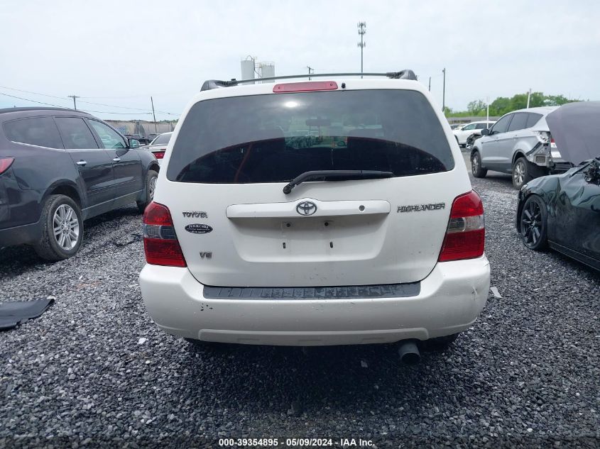 2006 Toyota Highlander V6 VIN: JTEDP21A460118038 Lot: 39354895