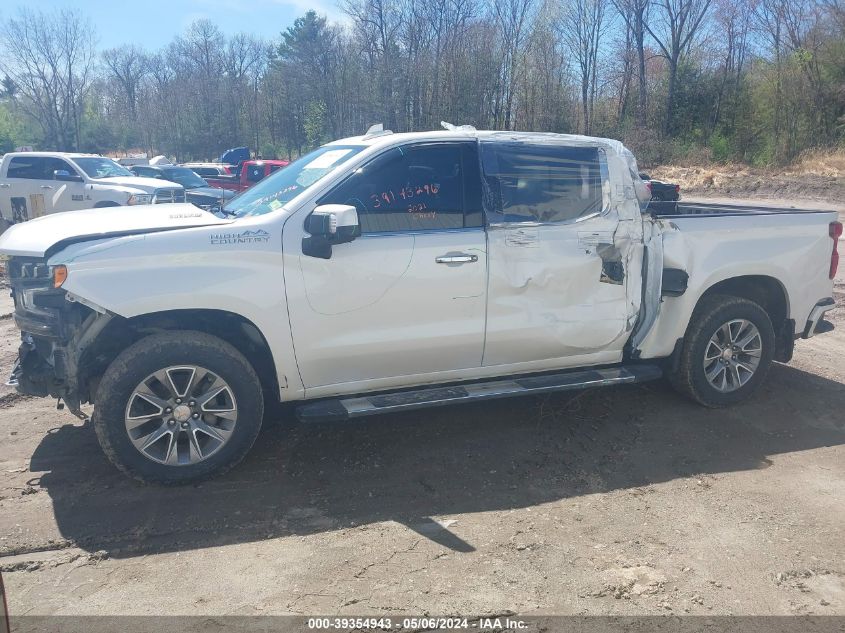 2021 Chevrolet Silverado 1500 4Wd Short Bed High Country VIN: 3GCUYHET6MG413943 Lot: 39354943