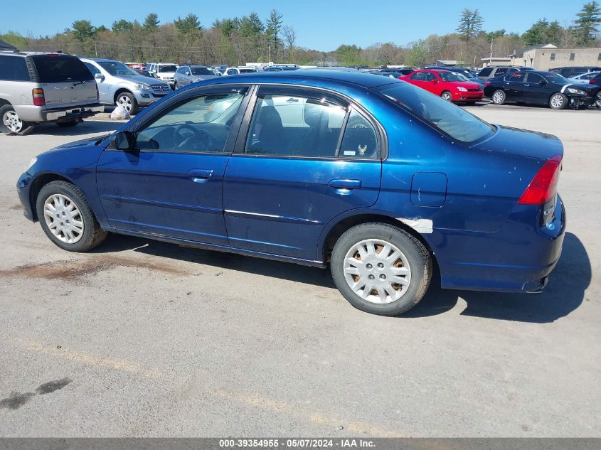 2005 Honda Civic Lx VIN: 2HGES15595H523192 Lot: 39354955