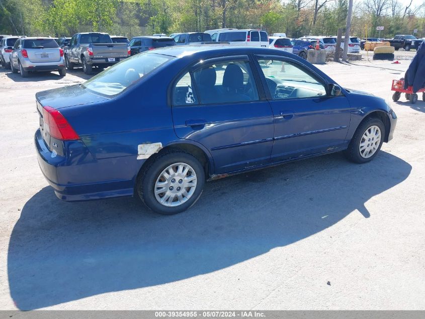 2005 Honda Civic Lx VIN: 2HGES15595H523192 Lot: 39354955