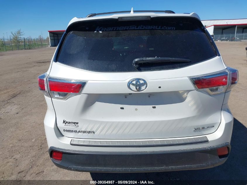 2015 Toyota Highlander Xle V6 VIN: 5TDJKRFH6FS151737 Lot: 39354957