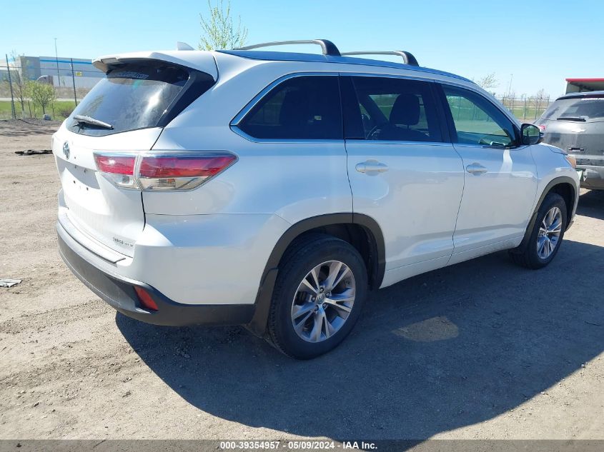 2015 Toyota Highlander Xle V6 VIN: 5TDJKRFH6FS151737 Lot: 39354957