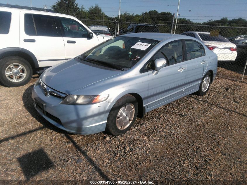 2006 Honda Civic Hybrid VIN: JHMFA36246S021480 Lot: 39502522