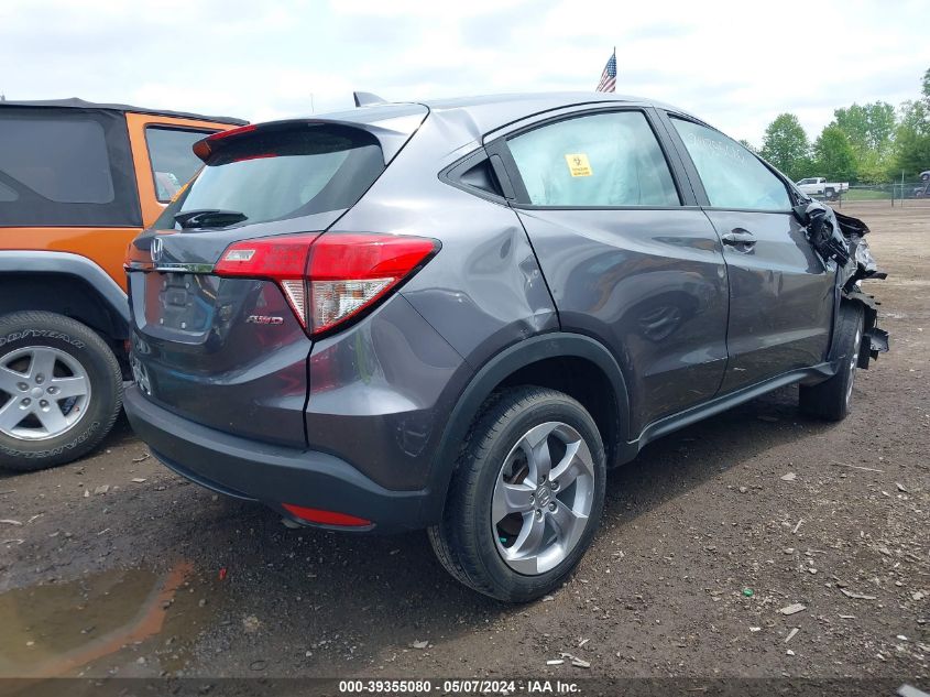 2020 Honda Hr-V Awd Lx VIN: 3CZRU6H37LM719108 Lot: 39355080