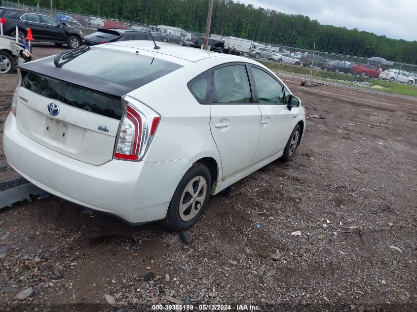 2013 Toyota Prius Two VIN: JTDKN3DU5D5599656 Lot: 39355189