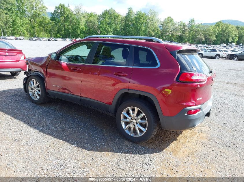 2014 Jeep Cherokee Limited VIN: 1C4PJMDSXEW173544 Lot: 39355457