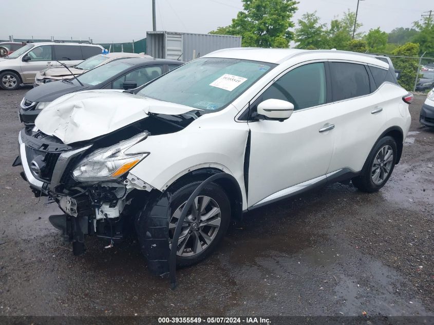 2017 Nissan Murano Sl VIN: 5N1AZ2MH0HN120350 Lot: 39355549