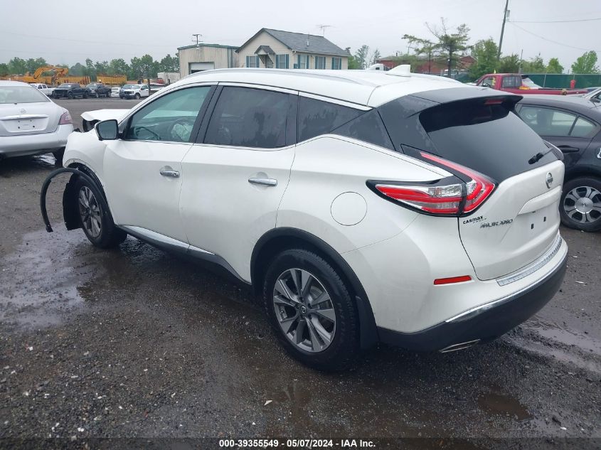 2017 Nissan Murano Sl VIN: 5N1AZ2MH0HN120350 Lot: 39355549