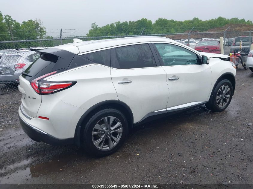 2017 Nissan Murano Sl VIN: 5N1AZ2MH0HN120350 Lot: 39355549