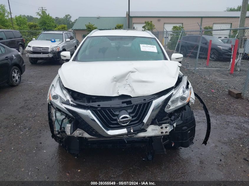 2017 Nissan Murano Sl VIN: 5N1AZ2MH0HN120350 Lot: 39355549