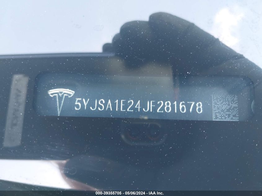 5YJSA1E24JF281678 2018 Tesla Model S 100D/75D/P100D