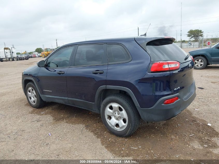 2016 Jeep Cherokee Sport VIN: 1C4PJMAB4GW295503 Lot: 39355844