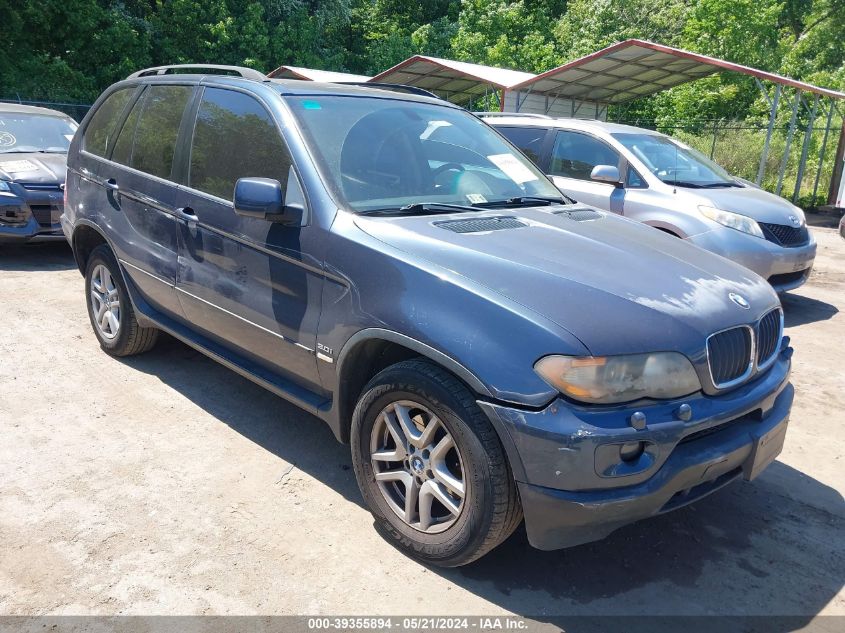 2006 BMW X5 3.0I VIN: 5UXFA13566LY35563 Lot: 39355894