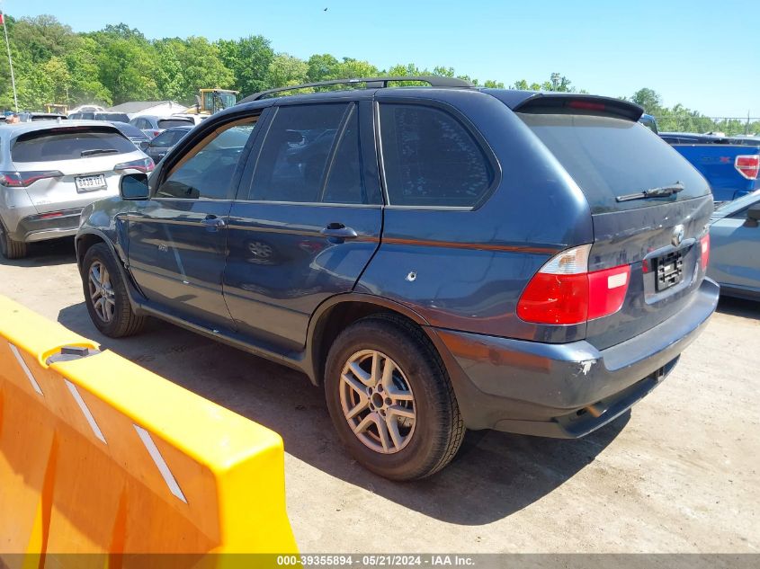 2006 BMW X5 3.0I VIN: 5UXFA13566LY35563 Lot: 39355894