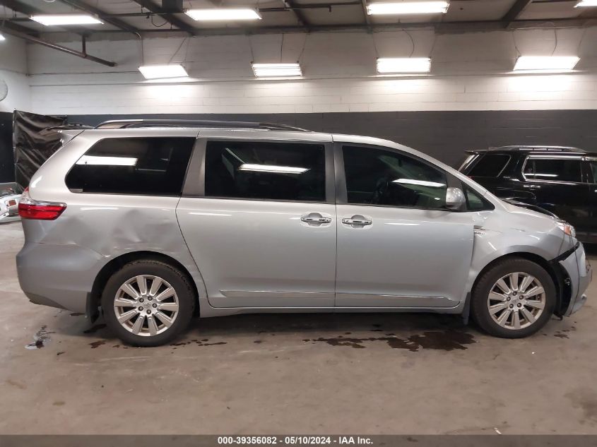 2017 Toyota Sienna Xle 7 Passenger VIN: 5TDDZ3DC1HS166081 Lot: 39356082