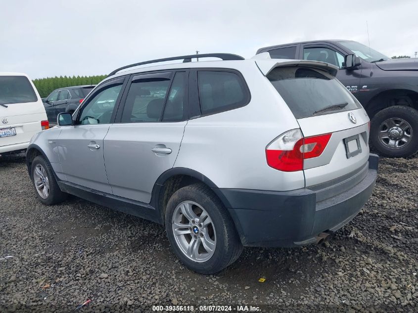 2004 BMW X3 3.0I VIN: WBXPA93484WC34684 Lot: 39356118