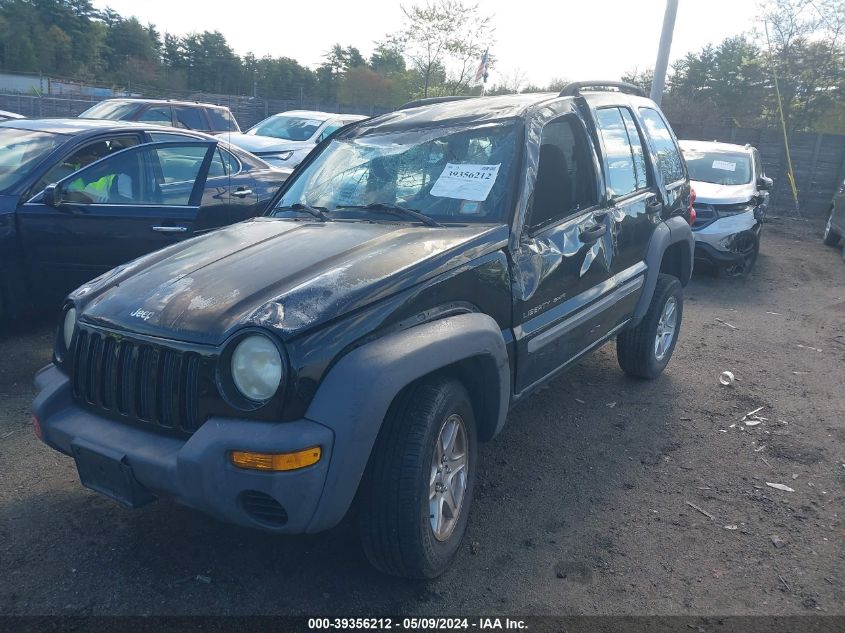 2002 Jeep Liberty Sport VIN: 1J4GL48K42W116279 Lot: 39356212