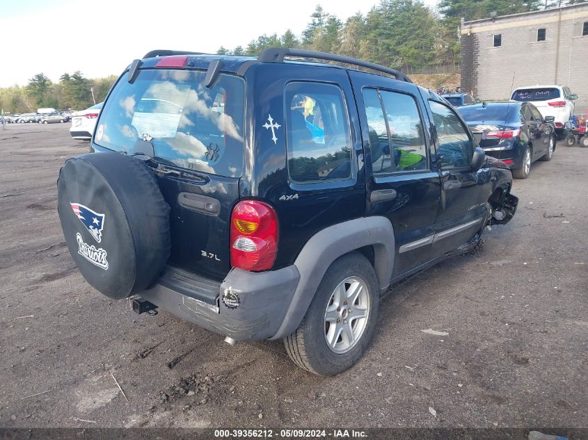 2002 Jeep Liberty Sport VIN: 1J4GL48K42W116279 Lot: 39356212