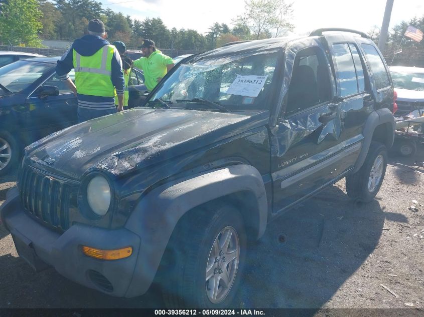 2002 Jeep Liberty Sport VIN: 1J4GL48K42W116279 Lot: 39356212