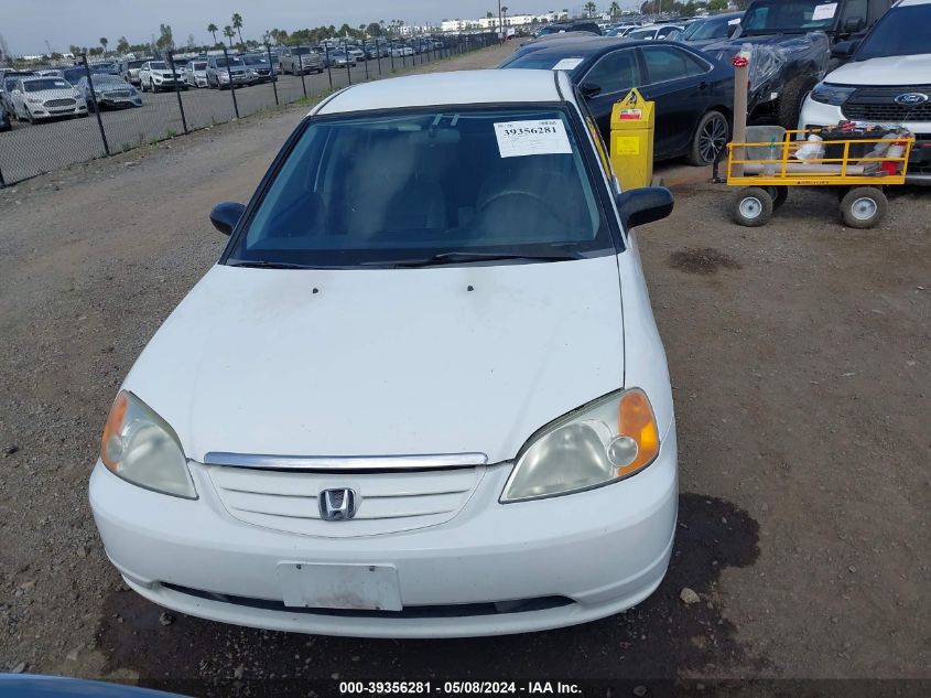 2002 Honda Civic Lx VIN: 2HGES16542H544784 Lot: 39356281