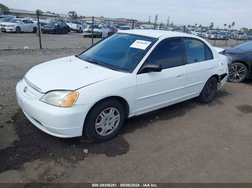 2002 Honda Civic Lx VIN: 2HGES16542H544784 Lot: 39356281